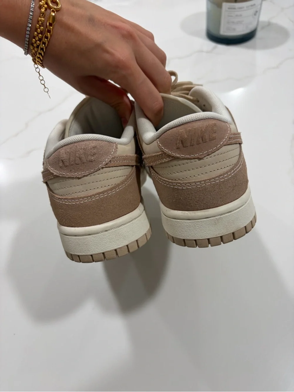 Nike Dunk Low Women's Sneakers in Sanddrift Taupe and Cream